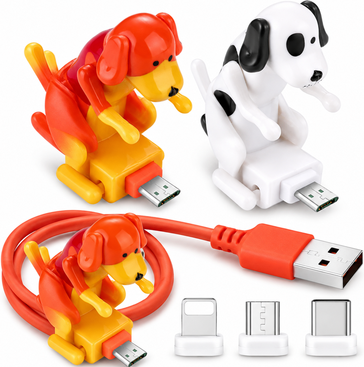 Cabo USB Funny Dog em formato de cachorro para celular